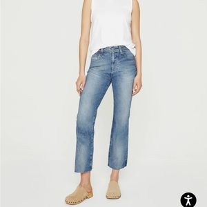 NWT AG Kinsley High Rise Pop Crop Jeans 360 Stretch in SOLD OUT Superstition